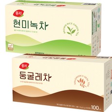 동서 현미녹차 100T+둥굴레차 100T 침출차 티백, 1개, 1.2g, 100티백
