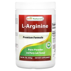 Best Naturals L-아르기닌 454g(1lb) Naturals (베스트 내추럴스), 1개, 454g
