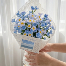 두두타운 모루 꽃다발 만들기 DIY 세트, 1세트, 블루스타