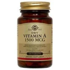 SOLGAR 維他命A錠 1500mcg, 100顆, 1罐