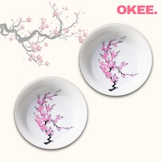 OKEE 벚꽃피는 사케잔 예쁜 술잔 매화소주잔 감성술잔, 매화 2P, 2개
