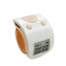 미니 디지털 LCD 전자 손가락 링 손으로 셋업 카운터 6 자리 충전식 카운터 Clicker-White, 하나, 하얀색, 보여진 바와 같이, 1개