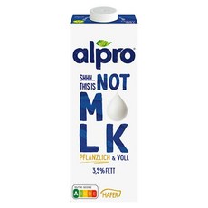 Alpro 알프로 NotmlK 드링크 오트 3.5%, 2개, 1L