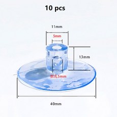 20/30/40mm 구멍이 있는 흡착컵 깃발 풍선 고양이 장난감용 흡착컵 유리 장식 웨딩카용 PVC 흡착패드, Cross Hole 4cm, 1개