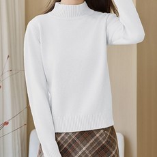 포플러앤씨 여성용 보넨 반하이넥 니트 P25FKN071726