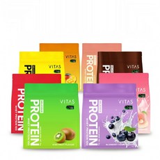 VITAS 바이타스 유청 단백질 프로틴 100 WPC 단백질 1kg 6가지 맛 - 바나나, 1개, 1L