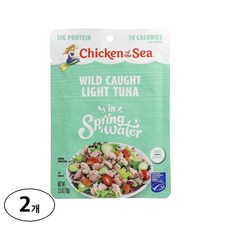 치킨오브더씨 자연산 가벼움 참치 샘물에 담근, 2개, 70g