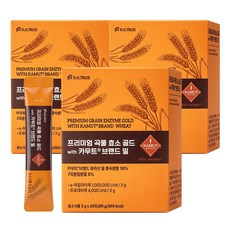 빌트루 프리미엄 곡물 효소 골드 with 카무트 브랜드 밀 100만 역가 30포, 90g, 3박스 90g, 3박스