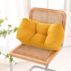 KDNC 허리쿠션 경추 등받이 쿠션 침대 쿠션 소파 등받이, 노란