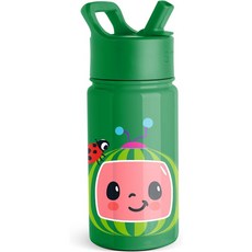 美國Simple Modern 迪士尼兒童不銹鋼吸管水瓶/保溫保冷水壺 414ml, 1個, CoComelon Watermelon