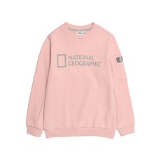 ❲백화점출고❳ 내셔널지오그래픽키즈 주니어 맨투맨 티셔츠 브랜드관 N213KSW230 재귀반사 프린트 PINK 긴팔 초등 학생