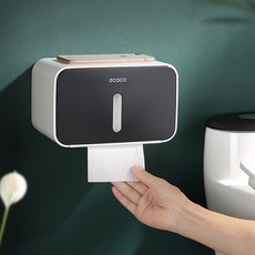 ecoco 화장실 휴지케이스, 블랙, 1개