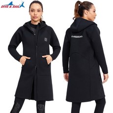 DIVE & SAIL 3mm 潛水防風保暖外套 潛水長袖風衣 連身防寒外套