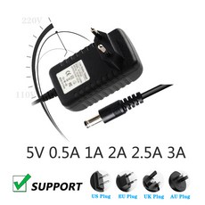 컨버터 전원 어댑터 DC 5 V 0 5A 1A 2A 2 3A AC 100 240V 볼트 1000MA 공급 장치 충전기 1mm, 16) 5V2A  AU  PLUG, 1개