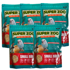 SuperZoo 프리미엄 소형새 사료, 5개, 600g