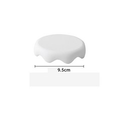 재사용 가능한 머그컵 액세서리 커버 유리 방진 뚜껑 커피 실리콘, White 9.5cm