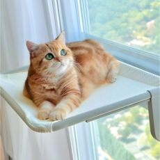 오르펫 고양이 창문 해먹 캣타워 창틀 선반 침대, 1개, 캣해먹 베이지