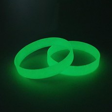 밴드형 실리콘 야광팔찌 그린 야광고무팔찌