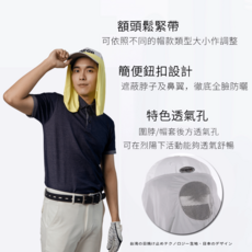 MEGA COOUV 日本機能防曬面罩 - 尼龍纖維 鐵馬/釣魚/高爾夫/開車/爬山適用, 黃色, 1個