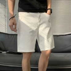 Makone 남성 데님 반바지 여름 캐주얼 스판 5부 팬츠 청바지