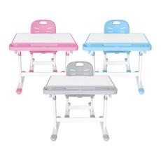 [루나랩 키즈] 어린이 초등학생 책상 첫 책상 의자 세트 LITE, 블루 (106) + 책 거치대