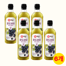 CJ 백설 포도씨유, 900ml, 6개