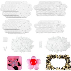 꽃풍선 만들기 클립 풍선묶는클립 (풍선쉽게묶기/풍선매듭클립) 풍선장식 풍선클립 280개 6가지 스타일 다양한 풍선 모양 만들기