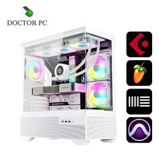 닥터PC 미디작곡 큐베이스 작곡용 컴퓨터 음악작업 조립PC 데스크탑 본체, WIN11 Home, 512GB, 16GB, 인텔 UHD Graphics 730, 옵션4. 14600K White