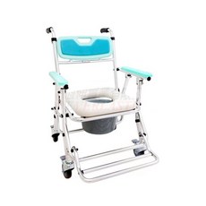 恆伸 四輪衛浴便盆椅 可調高低收合洗澡椅 (ER4542), 1個