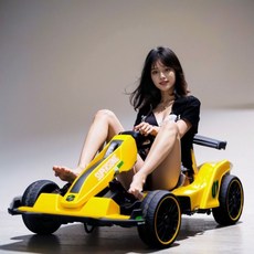 레이싱 카트 전동 고카트 전기 루지 드리프트 레이싱카트 전동카, 전기구동, 16. 노란색(공기주입휠) 12V14a 12시간, 1개