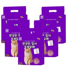 씨엔앨라이프 디럭스 고양이모래 집사 1.5mm 극세사입자 두부모래, 10L, 5팩, 복숭아