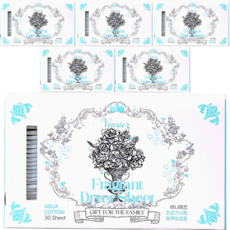 바니에르 고농축 더마 건조기시트 섬유유연제 드라이시트 아쿠아코튼, 6개, 30개입