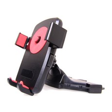 에이링크 CD슬롯 원터치 멀티 휴대폰 전용 차량용거치대 C-CD-1, 1개, 레드블랙(CD 원터치 차량거치대)