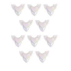 채우기 공예용 엔젤하트날개 비즈 10p 팔찌구슬, 레드