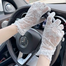 蕾絲短款防曬手套 夏季薄款觸屏手套 結婚慶戶外拍照道具
