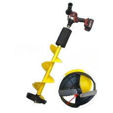 빙판 천공기 얼음 끌 오거 파쇄기 타공 얼음끌 아이스오거 8인치 드릴헤드 그린 4날 50cm