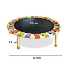 1인용 접이식 트램폴린 미니 인용 홈트 점핑보드, 멀티컬러 특대형 흡착판 포함