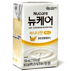 대상웰라이프 뉴케어 미니 바나나 맛 완전 균형영양식, 150ml, 2개