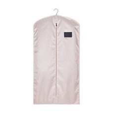 衣服防塵罩 立體全封閉 衣物收納掛袋, 1個, 平面款 麻黃色,S碼 90*58cm