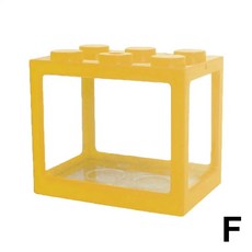 하단섬프 2자광폭 치어통 고 투명도 물고기 탱크 작은 생태 홈 크리 에이 티브 장식용 투명 블록 건물 싸우는 Q2J0, 1개