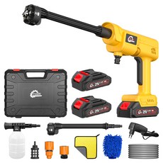 YUON 독일기술 무선 고압 세척기 세차기 분사기 충전식 휴대용 가정용