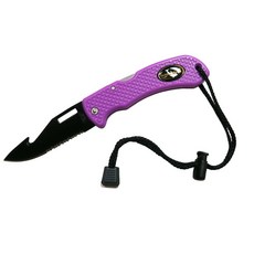 SAEKODIVE 炫彩不鏽鋼 BC 折合潛水刀 水精靈 3118, 紫色