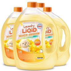 실내건조 섬유유연제 옐로우 부케향 향좋은 대용량 유연제, 4개, 2.5L 4개, 2.5L