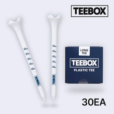 TEEBOX 플라스틱 골프티 눈금 높이 조절 잘 부러지지 않는 어금니 골프티, 1세트, 롱티(30개)