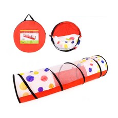 반투명 플레이터널 RED 180cm 실내터널 유치원 어린이집 신체활동, 1개