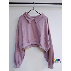 韓版休閒短褲套裝，質感翻領素色短版長袖上衣，棉感鬆緊腰口袋短褲，百搭運動風