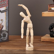 미술보조용 목각인형 나무인형 인체모형 스케치 관절 장식 드로잉