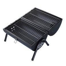 2-in-1 숯불 그릴 야외 바비큐 그릴 캠핑용 휴대용 바비큐 그릴, 1개