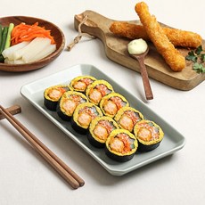 [다신샵] 저당 쌀빠진 단백김밥 2종 혼합 (크래미+통새우) / 탄수화물저감 계란지단김밥, 2개, 220g