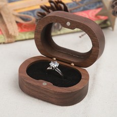 반지 케이스 원목 미니 보관함 타원 주얼리함